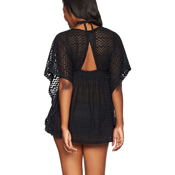 Coastal Blue Swimwear Open Back Batwing Cover Up - Picture 2 of 2